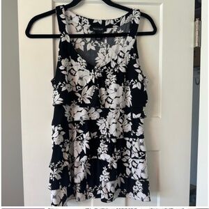 White House Black Market Floral Tank Top